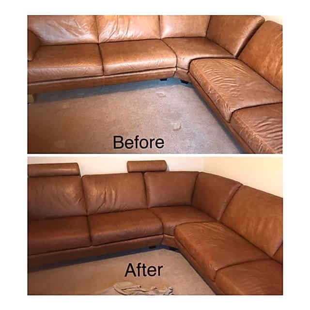 Leather deep clean & colour restoration