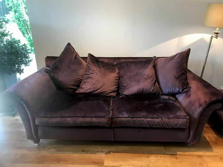 Velvet upholstery dry cleaned Aberdeen